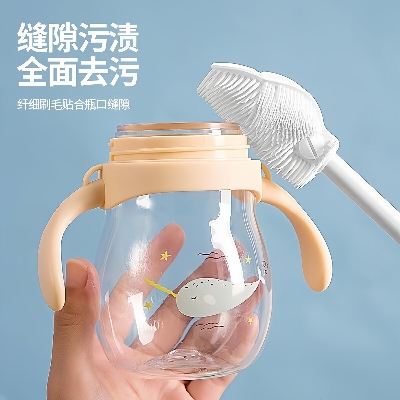 Picture of Silicone Milk Bottle Brush - Household Long Handle Cup Cleaning Brush, Foldable with No Dead Angle, Multifunctional