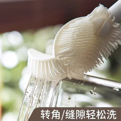 Picture of Silicone Milk Bottle Brush - Household Long Handle Cup Cleaning Brush, Foldable with No Dead Angle, Multifunctional