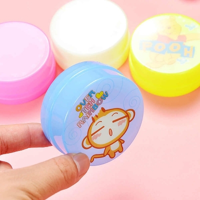 Picture of Folding Cup With Lid Portable Reusable Plastic Water Cup Cartoon Collapsible Mouthwash Cup Travel Outdoor Drinking Cup Kids Cartoon Drinking Cup Portable Cartoon Printed Plastic Foldable Magic Cup Glass for kids Birthday Gift