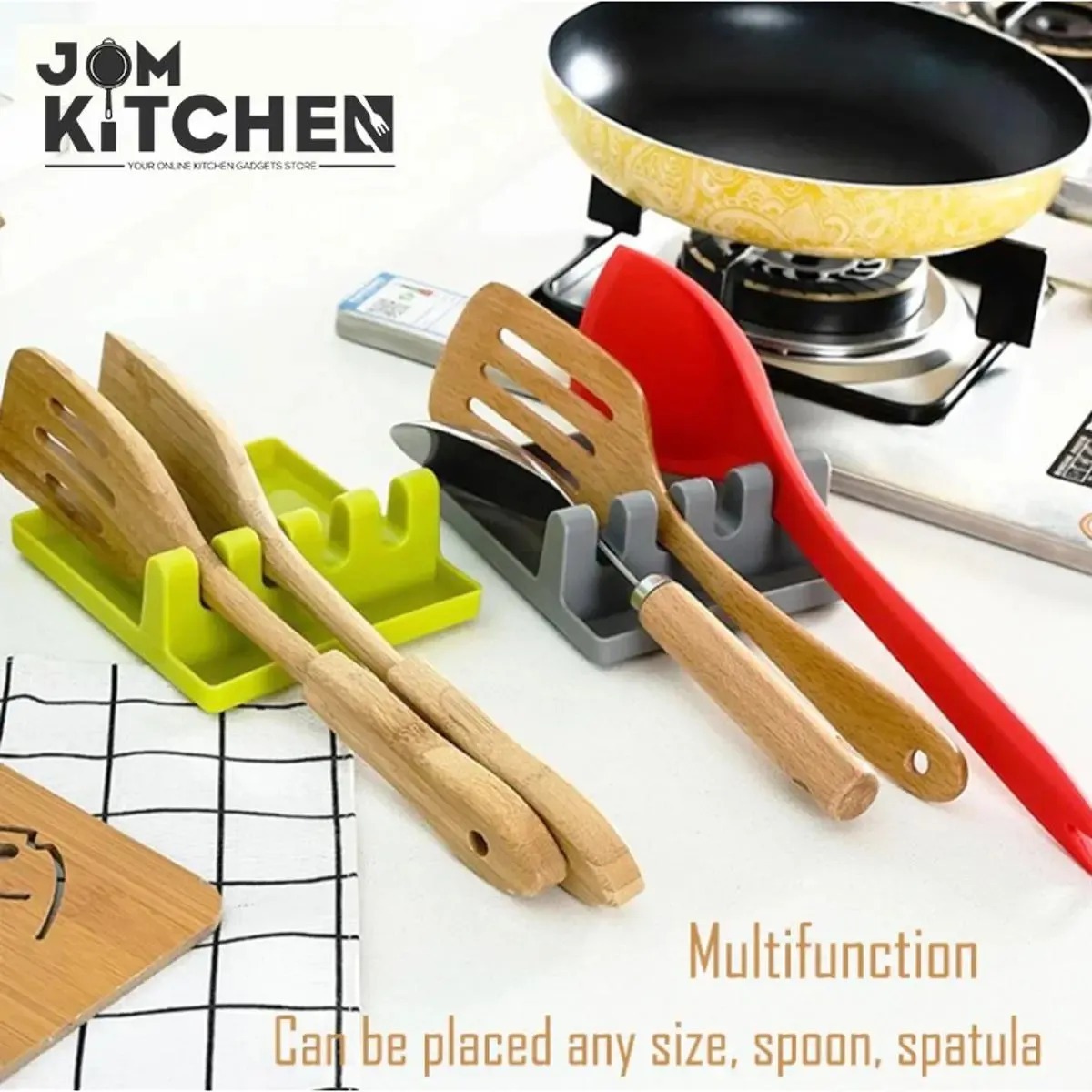 Picture of Spoon Rest Holder Utensil Organizer - Kitchen Rack