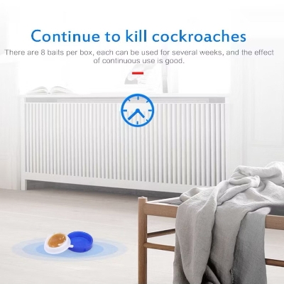 Picture of 8PCs Cockroach Gel Bait Killer – Strong Pest Control for Homes, Kitchens & Restaurants | Eliminates Roaches Fast | Child & Pet Safe