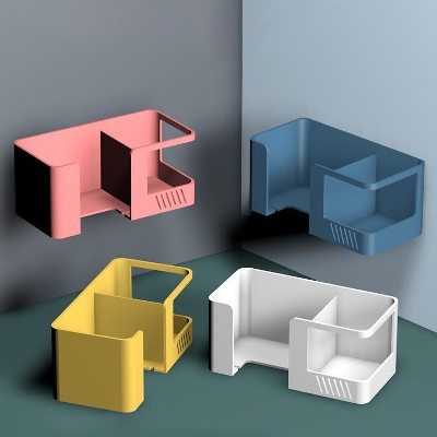 Picture of Wall Mounted 2-in-1 Mobile Phone Charging Stand and Multipurpose Storage Holder Bracket