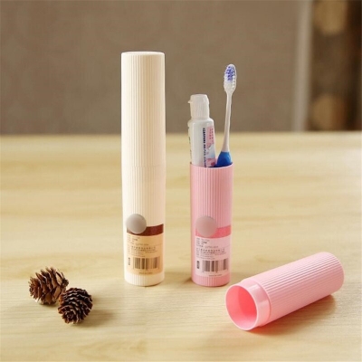 Picture of Slim Shape Travel Toothbrush Toothpaste Case Holder Portable Toothbrush Storage Plastic Toothbrush Holder, Multi-color- 1pcs