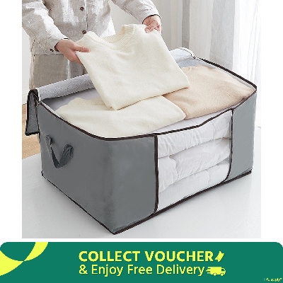 Picture of Winter Summer Cloths Storage Organizer Bags. Blankets Cover, Cloth Organizer, Winter Wardrobe Storage Organizer