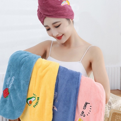 Picture of Women Soft Microfiber Towels Shower Cap Towel Bath Hats for Women Dry Hair Cap Quick Drying Soft for Lady Turban Head Girl Towel