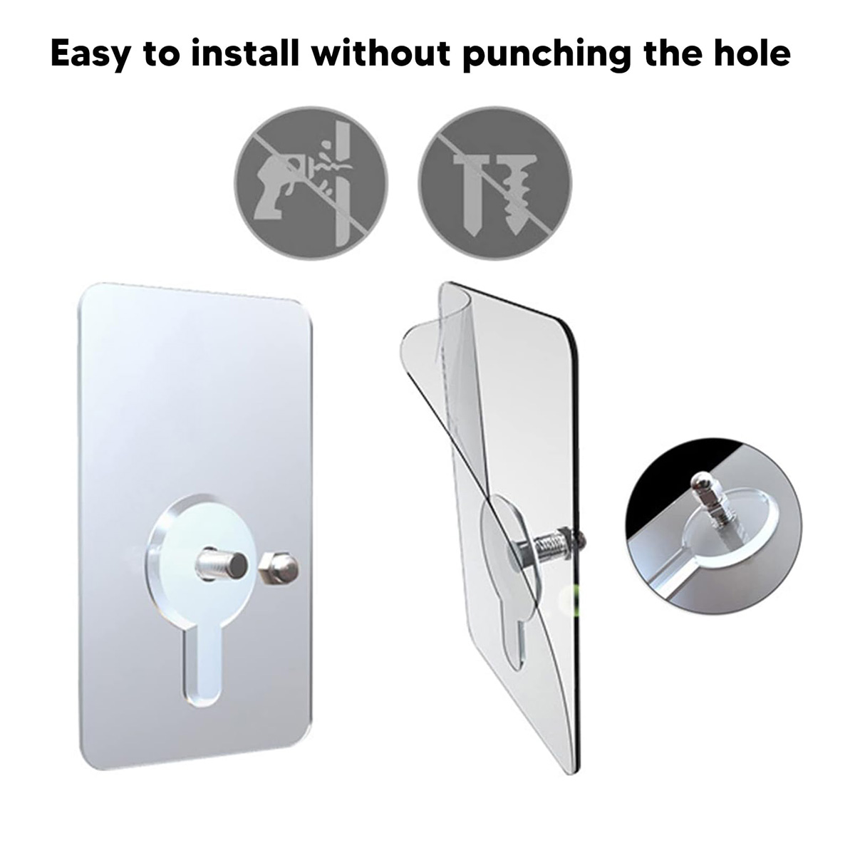 Picture of Hook Non-Marking Screw 10Pcs Punch-Free Wall Stickers Home Seamless Nail With Nut And Nut Cap