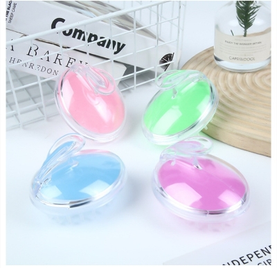 Picture of High quality big transparent crystal, silicone brush for head wash, massager, shampoo for scalp, anti-itch