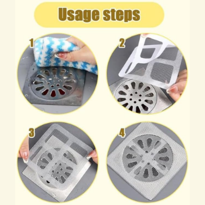 Picture of Drain Strainer Cover for Hair Stopper, Disposable Shower Drain Hair Catcher, Disposable Hair Catchers for Shower
