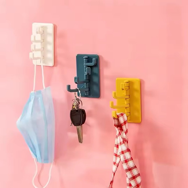 Picture of 4 Hooks Rotating Wall Adhesive Hanger