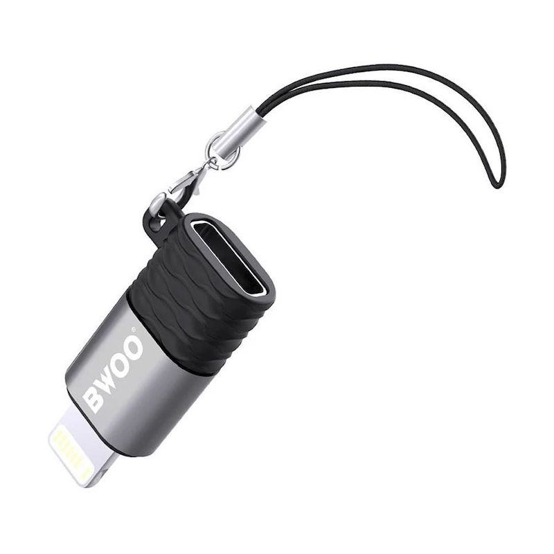 Picture of Bwoo BO-BZ37 Lightning Male to Type-C Female Grey OTG Converter