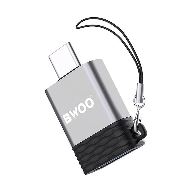 Picture of Bwoo BO-BZ35 Type-C Male to USB Female Grey OTG Converter