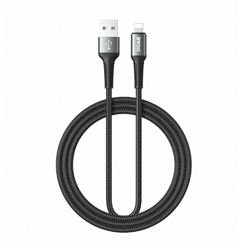 Picture of Bwoo BO-X288C-2M USB Male to USB Type-C Male, 2 Meter, Black Charging & Data Cable