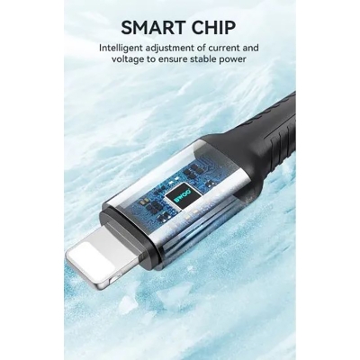 Picture of Bwoo BO-X288L-2M USB Male to Lightning Male, 2 Meter, Black Charging & Data Cable