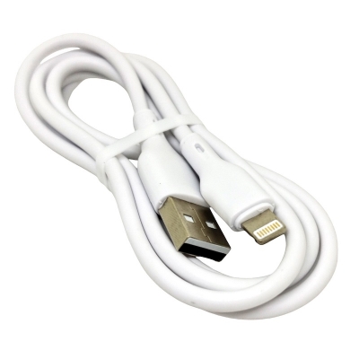Picture of Bwoo BO-X286L USB Male to Lightning Male, 1 Meter, White Charging & Data Cable