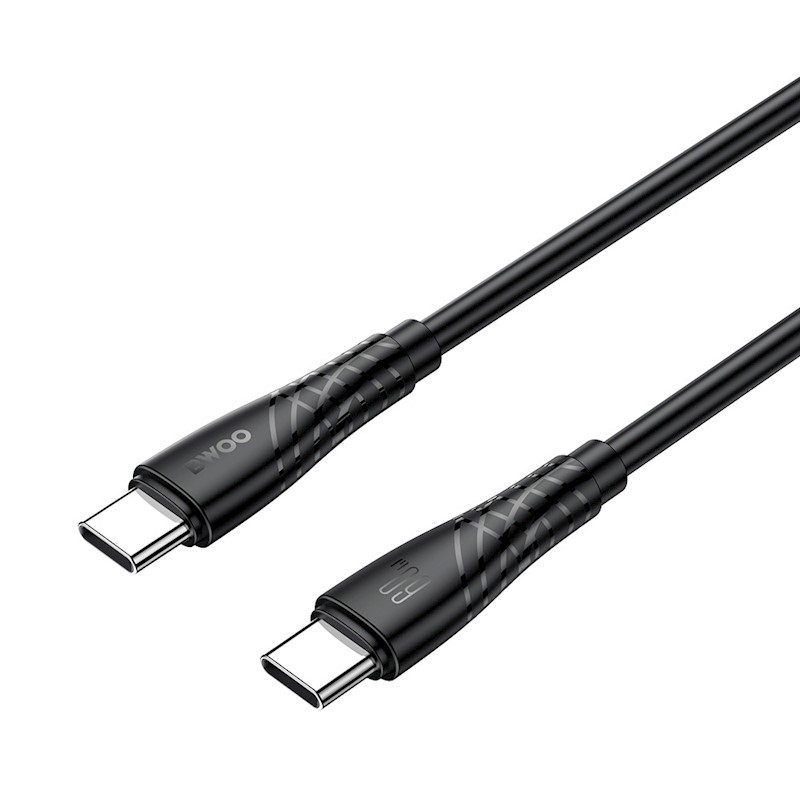 Picture of Bwoo BO-X318C-C USB Type-C Male to Male, 1 Meter, Black Charging & Data Cable