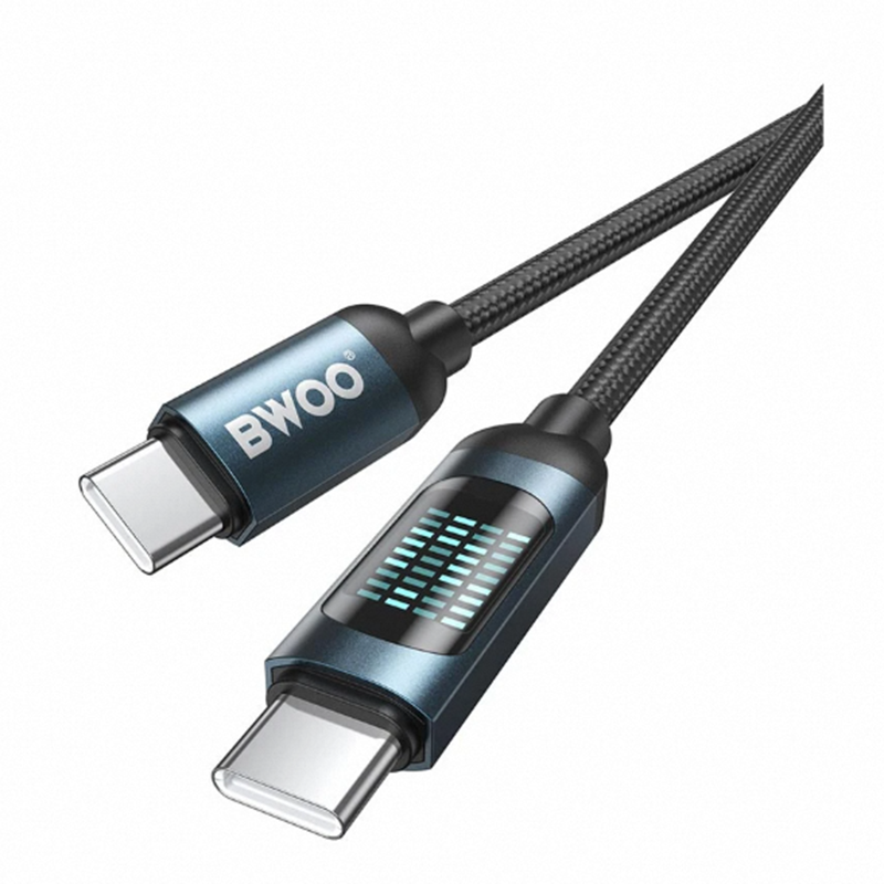 Picture of Bwoo BO-X305C-L USB Type-C Male to Lightning Male, 1 Meter, Black Charging & Data Cable
