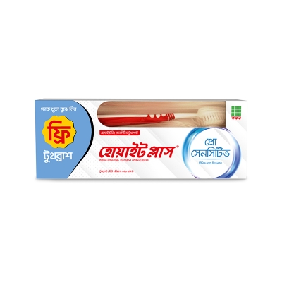 Picture of White Plus Whitening Pro-Sensitive Toothpaste - 140 gm (Buy 1 & Get 1 Brush FREE)