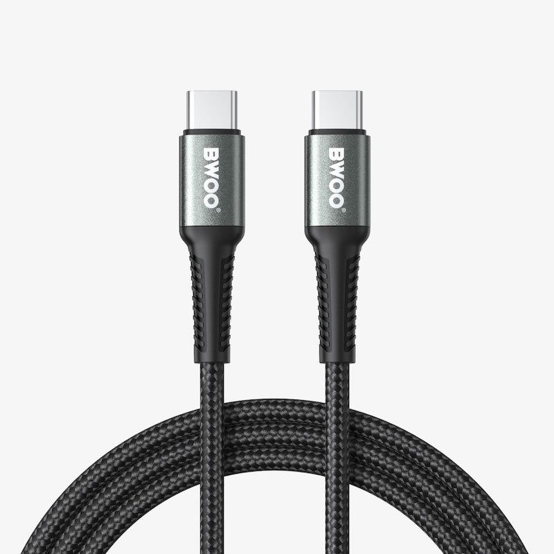Picture of Bwoo BO-X288C-C-2M USB Type-C Male to Male, 2 Meter, Black Charging & Data Cable