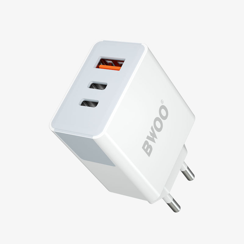 Picture of Bwoo BO-CDA133 40W PD QC USB & Dual USB-C White Charger / Charging Adapter (EU)
