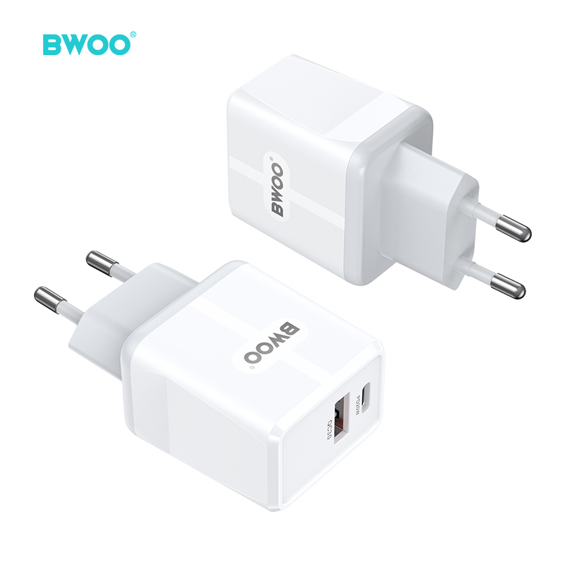 Picture of Bwoo BO-CDA170 20W PD QC3.0 USB & USB-C White Charger / Charging Adapter (EU)