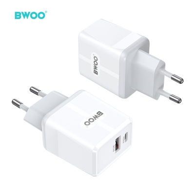 Picture of Bwoo BO-CDA170 20W PD QC3.0 USB & USB-C White Charger / Charging Adapter (EU)