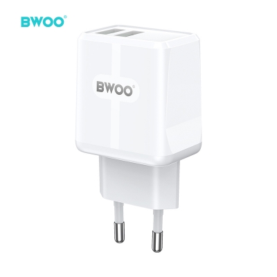 Picture of Bwoo BO-CDA171 3A Dual USB White Charger / Charging Adapter (EU)