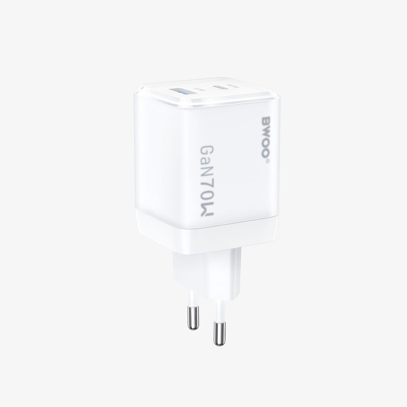 Picture of Bwoo BO-CDA224 70W GaN USB & USB-C White Charger / Charging Adapter (EU)