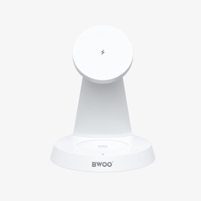 Picture of Bwoo BO-WL23 15W White 3 in 1 Magnetic Wireless Charger