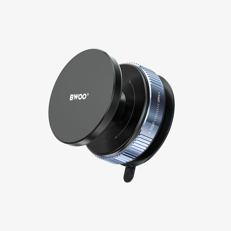 Picture of Bwoo BO-ZJ138 Black 360 Degree Rotating-lock Vacuum Suction Magnetic Phone Holder