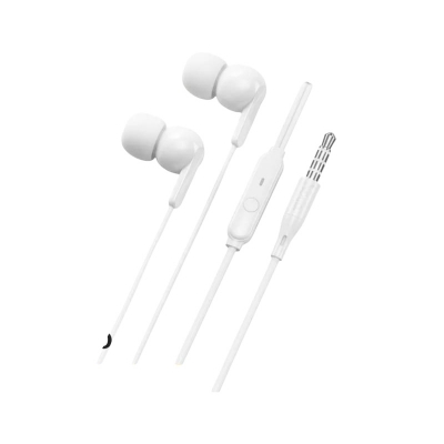 Picture of Hoco M124 Wide Wired Earphones | 10 mm Drivers | 3.5 mm AUX Jack | 1.2 m Tangle-Free Cable | In-Line Mic & Single-Button Control | Universal Compatibility