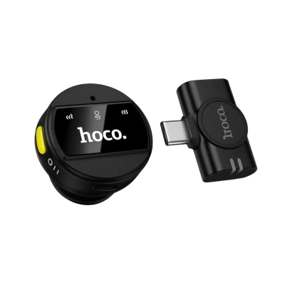 Picture of HOCO | L21 “Charm” Wireless Lavalier Microphone | Type-C or Lightning Receiver | Omnidirectional Electret, ENC Noise Reduction | Clip-On, Plug & Play | For Android & iPhone