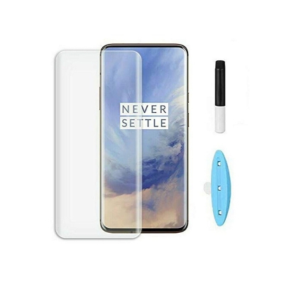 Picture of Oneplus 7 Pro T UV Light Adhesive Tempered Glass Screen Protector -Transparent