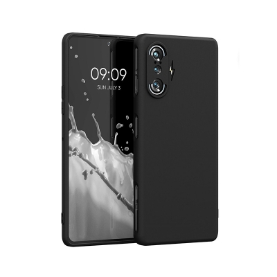 Picture of Liquid Silicon Phone cases Black-Blue for Xiaomi Redmi k40 Gaming /POCO F3 GT Liquid Silicon Mobile Back Case Soft Silicone Phone Cover