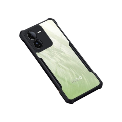 Picture of TheGiftKart ShockProof Crystal Clear Back Cover Case for IQOO Z9 5G | 360 Degree Protection | Protective Design | Transparent Back Cover Case for IQOO Z9 5G (PC & TPU, Black Bumper)