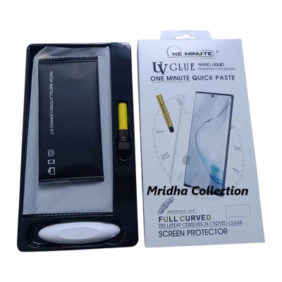 Picture of Motorola Edge (A+ GRADE) Premium UV Tempered Glass Screen Protector Curved with Liquid Glue and UV Light -Transparent Clear