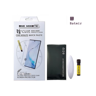 Picture of For Samsung Galaxy S22 Ultra 5G One Minute UV Glass Light Adhesive Full Glue Curved Glass Screen Protector Transparent