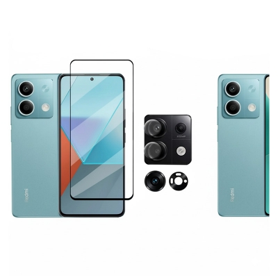 Picture of Xiaomi Redmi Note 13 Screen Protector 3in1 Combo 1 Screen protector 1 Camera Protector 1 Back Poly