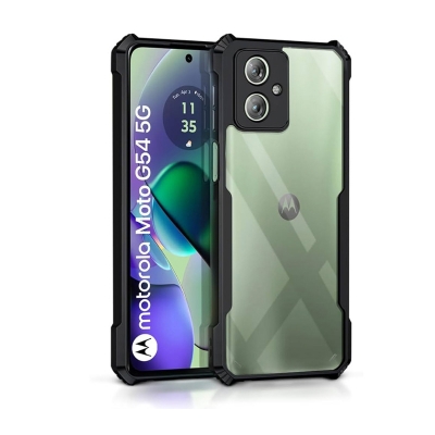 Picture of For Motorola Moto G64 Hard Clear Acrylic Shockproof TPU Bumper Mobile Phone Case Back Cover