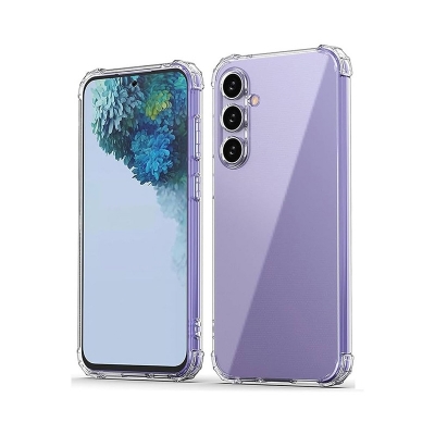 Picture of Samsung Galaxy S23 FE 5G TPU Back Cover Shockproof Silicone Bumper - Transparent (With Camera Protection)