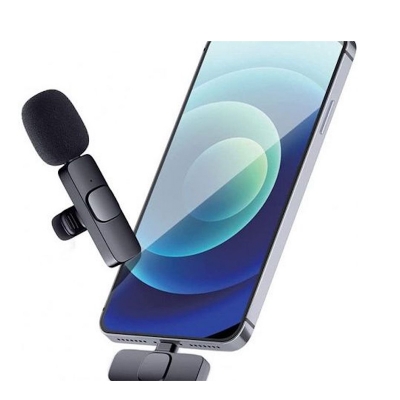 Picture of K8 Wireless Microphone Professional Type-C | K8 Wireless Lavalier Microphone Upgraded Plug-Play Auto-Syncs Mic For Vlogs Interview Youtubers -Type C