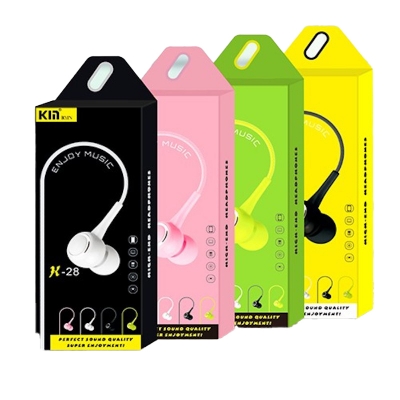 Picture of Kin K-28 Earphone Perfect Sound Super Bass Headphones With Mic - Multicolor