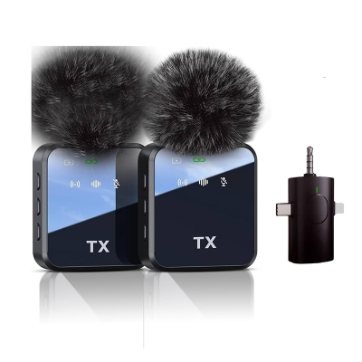 Picture of F11-2 Wireless Collar Microphone for iPhone/Android/Type C with 99% Noise Cancellation By idea trade bd
