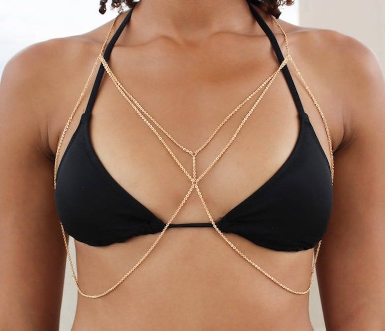 Picture of Body Chain Beach Bikini Chains Harness Chain Party Nightclub Body Jewelry for Women and Girls