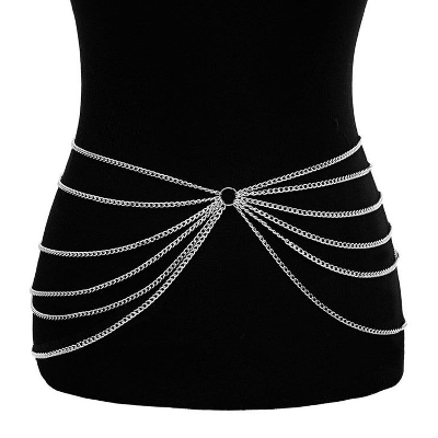 Picture of Retro body chain waist chain, simple body chain, chain skirt, Fashionable stylish odychain