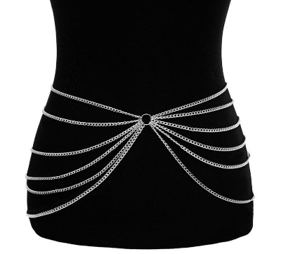Picture of Retro body chain waist chain, simple body chain, chain skirt, Fashionable stylish odychain