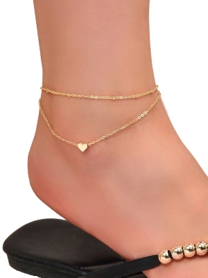 Picture of Stylish women fashionable lovely payel dabble layered love shape ankle for women's fashion