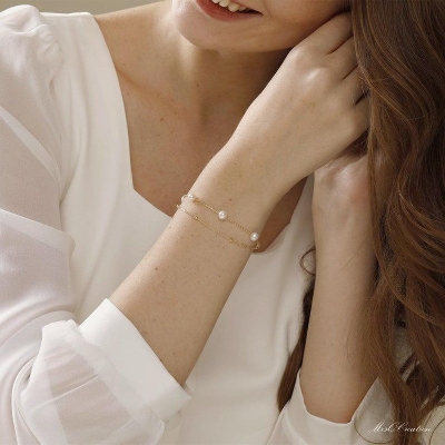 Picture of Stylish eligante nackles jewellery chain bracelet for women