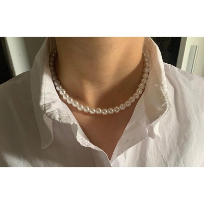 Picture of Elegant Pearl Tassel Necklace earrings & bracelet set for women