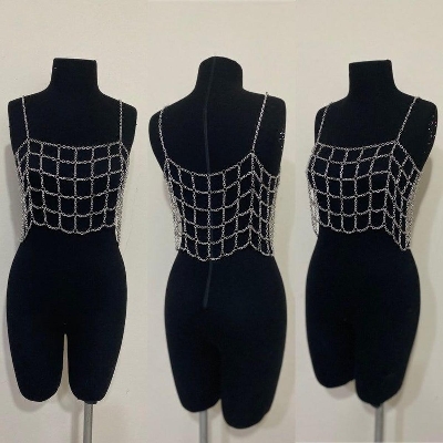 Picture of Refined Taste - Homemade Chain Top Bikini Chain Fashion Jewellery Bra Handmade Bra Beach Bikini - Nose Ring - Durabilty Assured