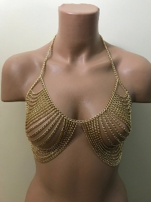 Picture of Chain bra Handmade jewellery chain play suit for your love body jewellry